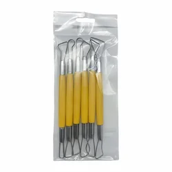 Stone-plastic clay tools 6-piece plastic scraper Pottery polymer clay flat wire knife Plasticine DIY carving knife