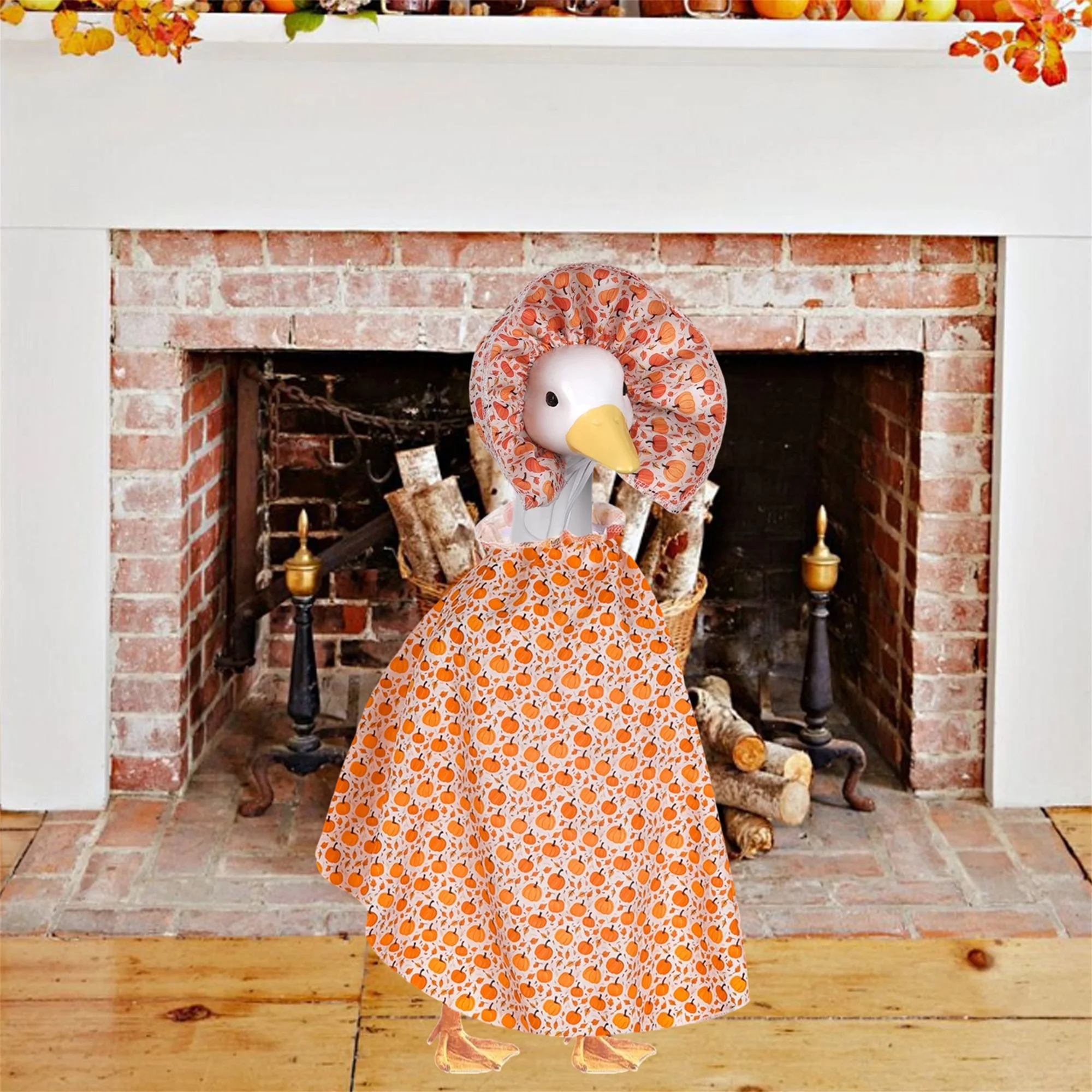 

Костюм Турции на День Благодарения, комплект из 2 предметов, осенняя шляпа урожая и платье, украшение для газона, патио, праздничная осенняя тема