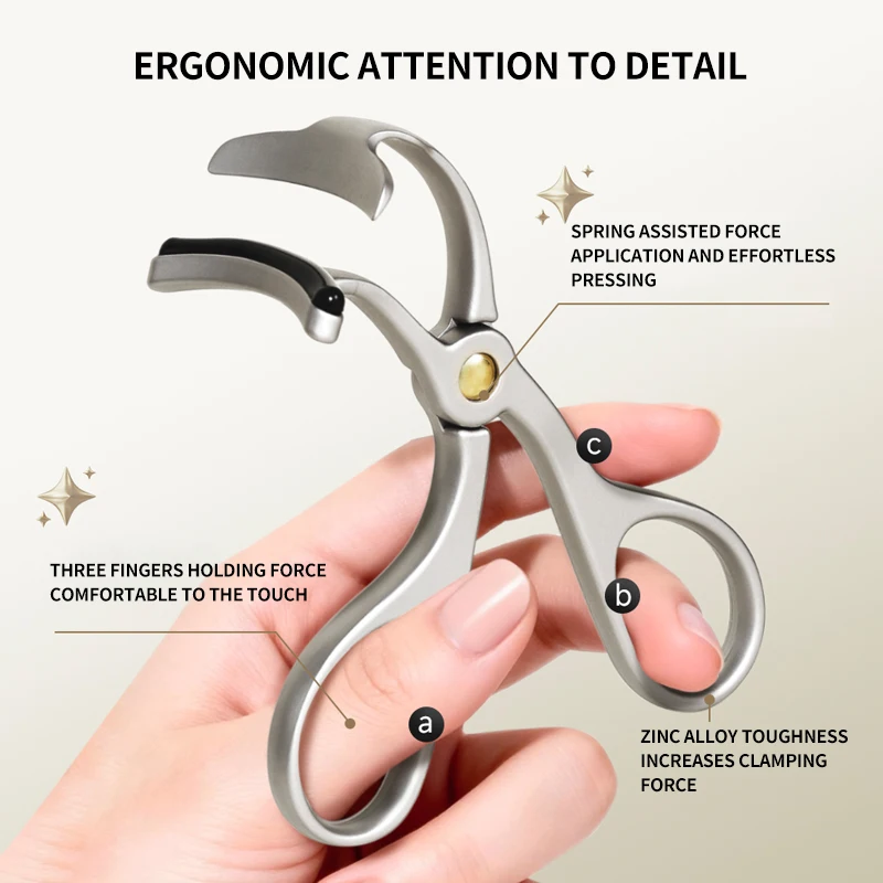 Picture 6: GECOMO Zinc Alloy Minimalist Shaping Eyelash Clip - Long-lasting Fixation Portable Wide-Angle Local Eyelash Curler