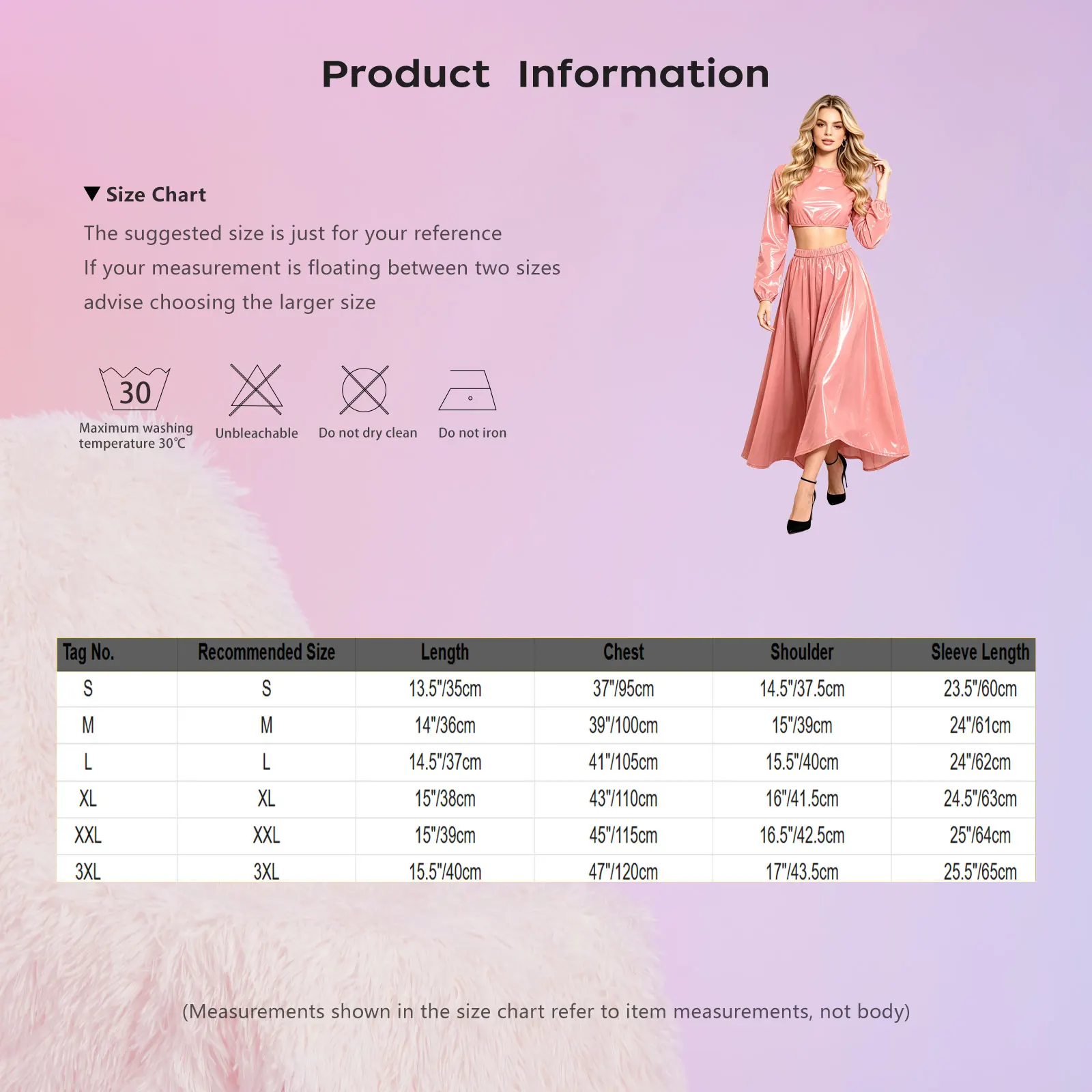 Womens Waterproof Glossy Dress Sets Vinyl Long Sleeve Crop Top And Swing Hem Maxi Skirt Y2K Streetwear Dance Rave Party Clubwear