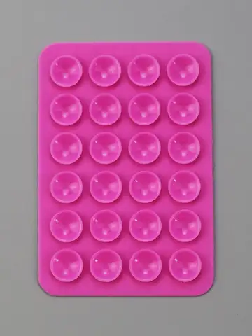 JCD 10pcs  Suction Cup Wall Stand Mat Multifunctional Silicone Leather Square Phone Case Anti-Slip Holder Mount Suction Cups