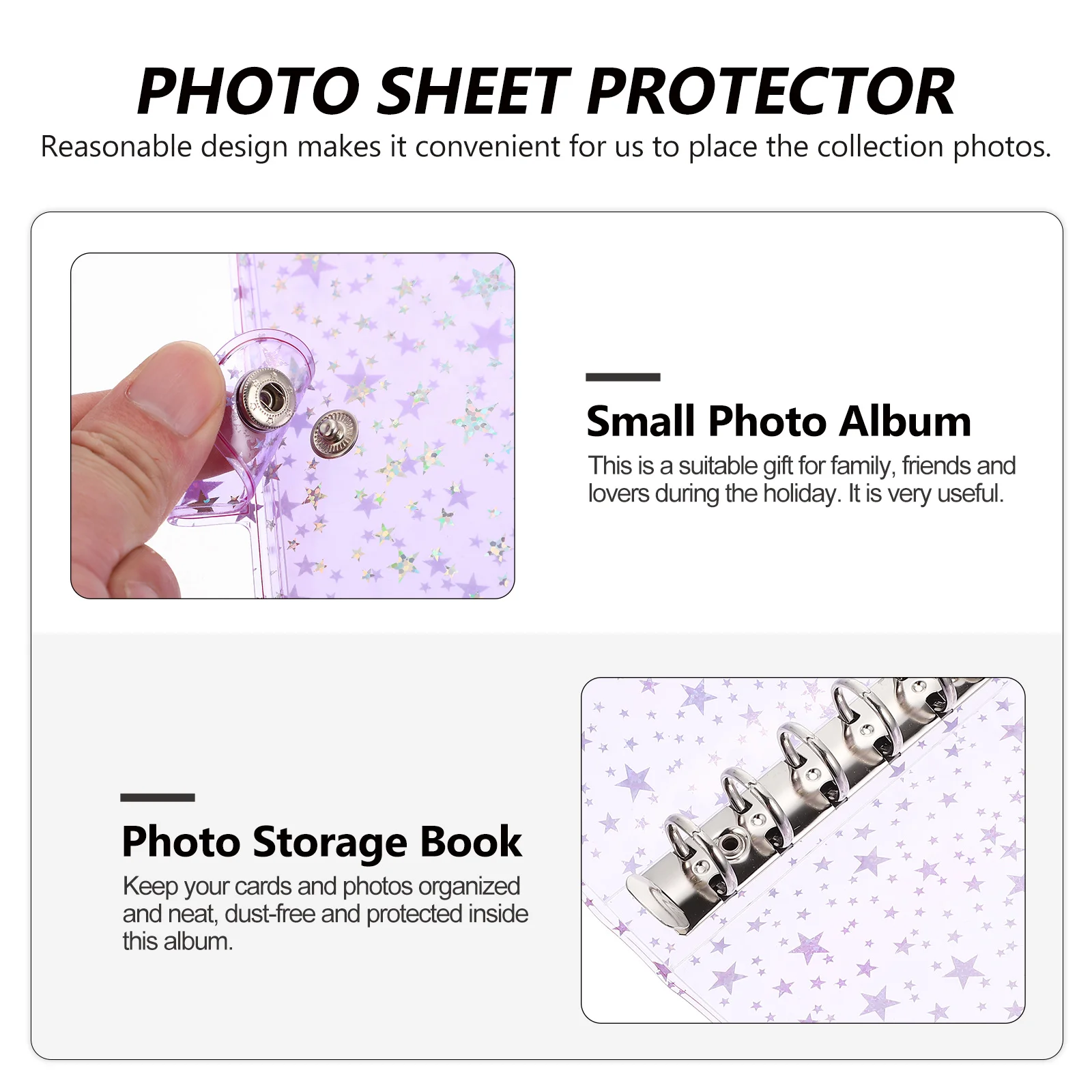 

Clear A7 Binder Loose-Leaf Notebook Cover Portable Pvc Notepad Case For Office School Planner Journal Scrapbook Organizer