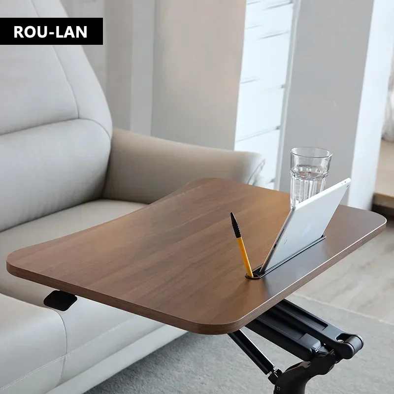 นิวเมติกยกตารางยืน Minimalist ห้องประชุม Podium โต๊ะโซฟาข้างเตียงเคลื่อนย้ายได้โต๊ะห้องเรียนธุรกิจ Lectern