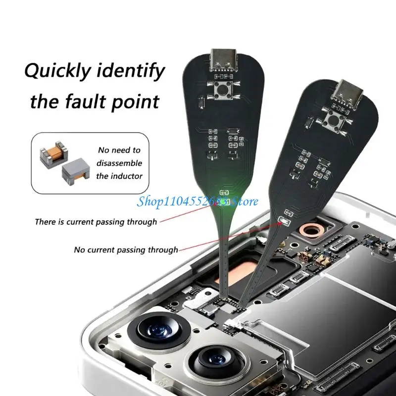 Inductance Tester Indicators Light Type C Mobile Repair Electromagnetic Induction 