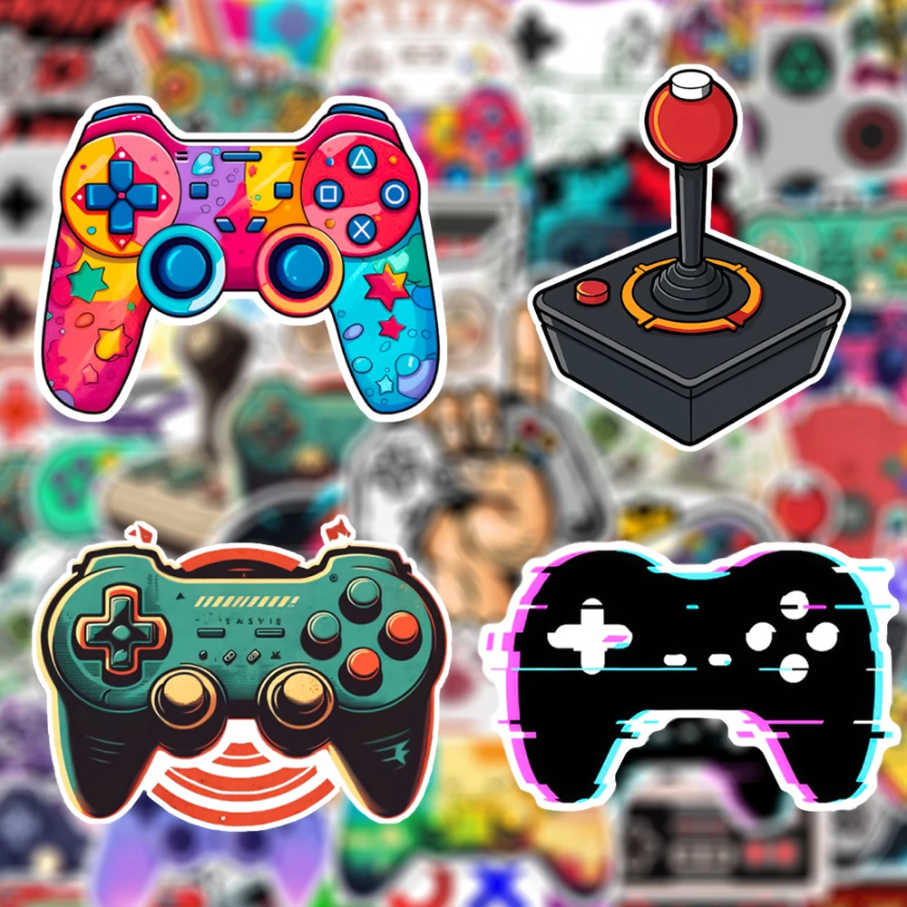 

10/30/50pcs Cool Game Console Graffiti Stickers Funny Cartoon Creative Decals DIY Phone Luggage Laptop Decoration Sticker Toy