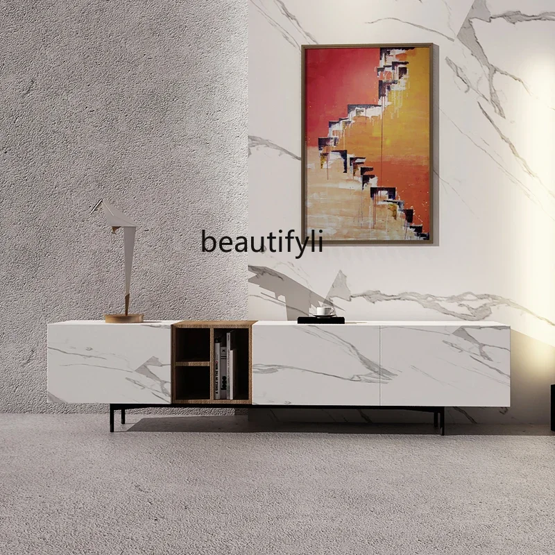 

Горячие продажи: Скандинавский телевизионный шкаф в стиле лайт-люкс из массива дерева, многослойный, с каменной столешницей, современный, простой, для гостиной и спальни.