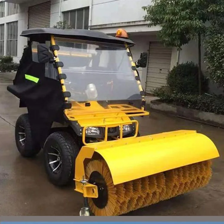 Driving ATV Snowplow Road Snow Cleaning Equipment Vehicle-Mounted Snow Sweeping Roller Brush Snow Blower