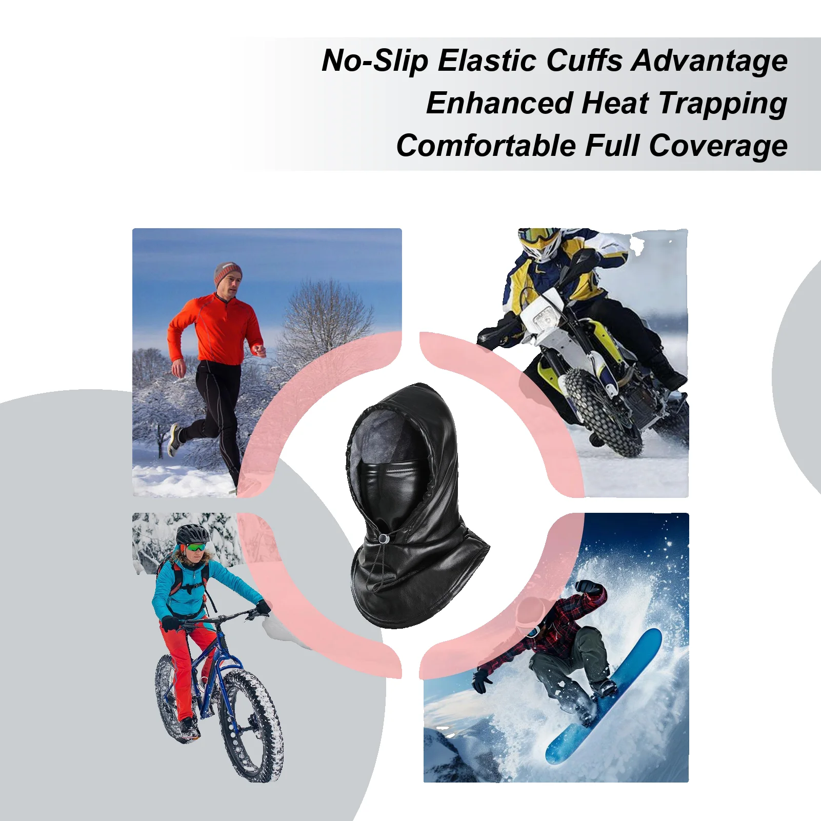 

Чехол для лица в холодную погоду, ветрозащитная утолщенная шапка из искусственной кожи, мужская теплая крышка для мотоцикла, для уличной езды на мотоцикле, пешего туризма, бега