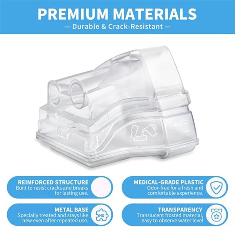 AA76 - Kompatybilny z Resmed Airsense 10/Aircurve 10 zbiornik na wodę 380 ml z filtrami, komora na wodę do urządzenia CPAP