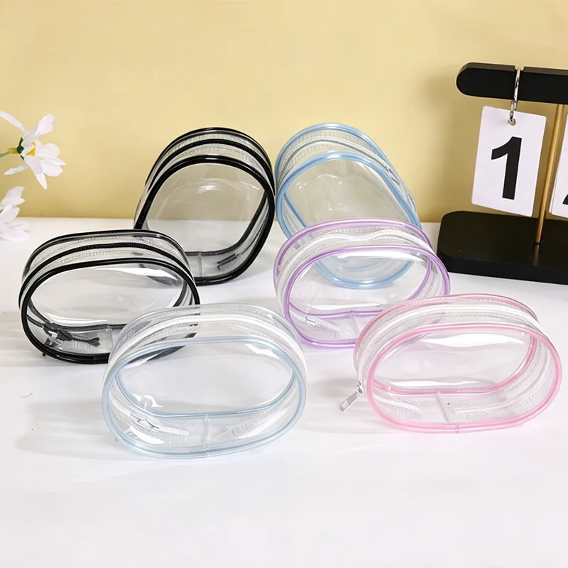 Doll figurine high transparency pain bag display box PVC zipper bag storage portable carry on bag pet transparent bag adhesive