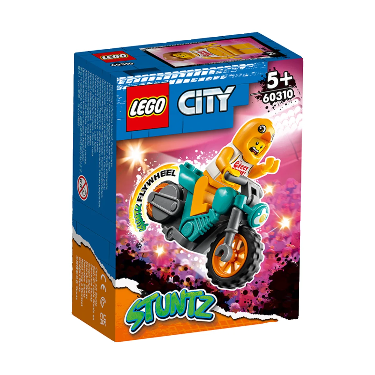 LEGO City 60310 Cute Chicken Stunt Motorcycle Boys And Girls Puzzle Building Blocks