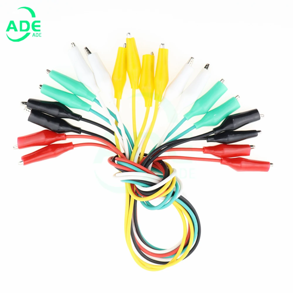 10pcs Alligator Clips Electrical DIY Test Leads Alligator Double-ended Crocodile Clips Roach Clip Test Jumper Wire