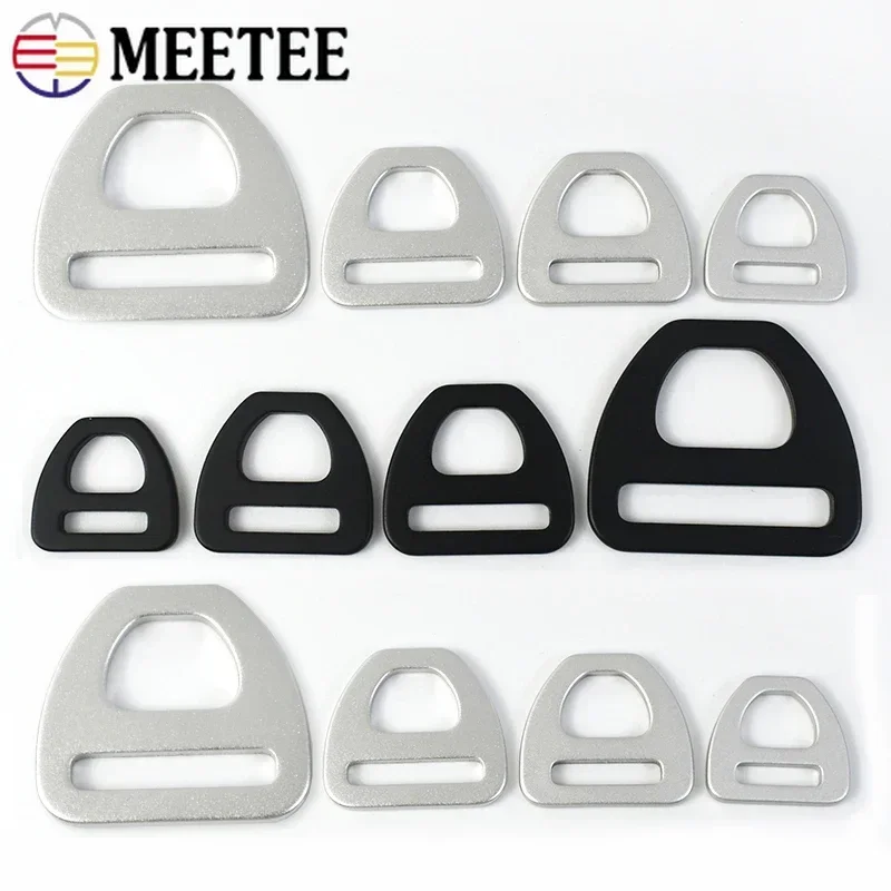 2-10Pcs Meetee 15-38mm Metal Triangle D Ring Buckles for Bag Strap Webbing Adjust Clasp Pet Collar Hook DIY Hardware Accessories