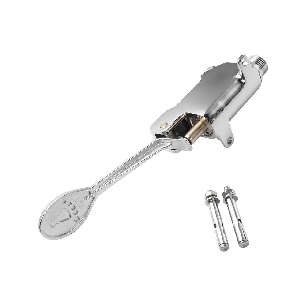 

Foot Operated Foot Control Valve Hands-free Long Handle Pedal Water Faucet Control Switch Rust-proof Copper Foot Pedal Tap Valve