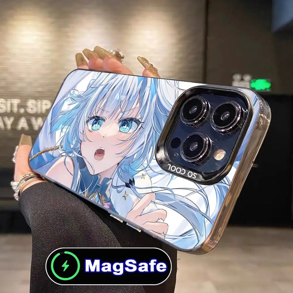 

Чехол для телефона Honkai Impact Cerydra для iPhone 16, 15, 14, 13, 12, 11 Pro Max Plus, полупрозрачный цветной защитный роскошный чехол MagSafe