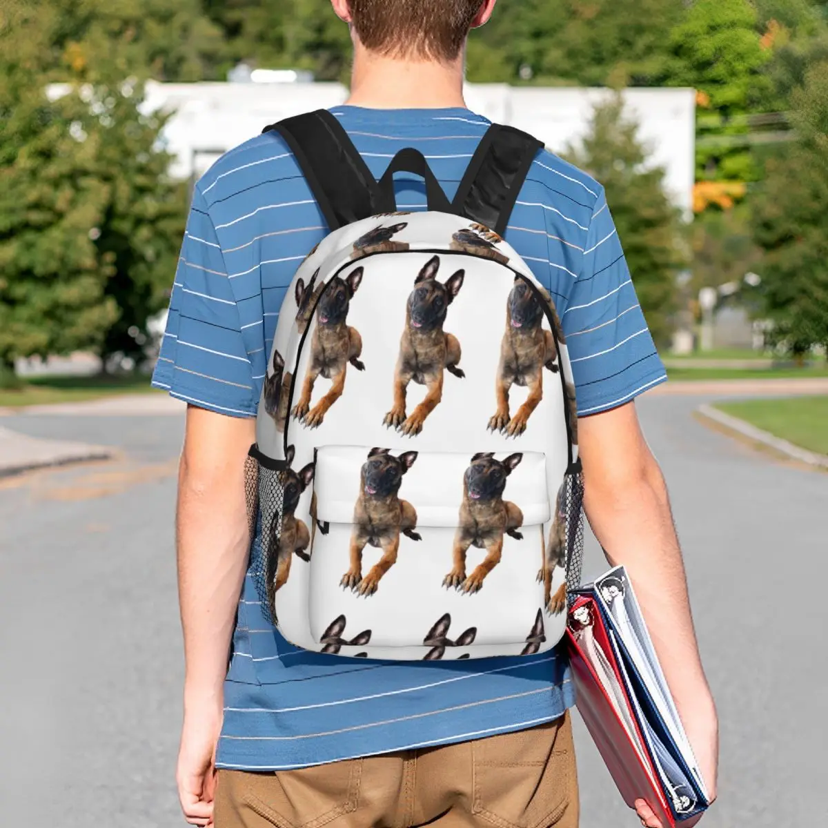 Belgian Shepherd Dog Malinois Backpack Student BookBag Men Women School Bag Computer Shoulder Bags