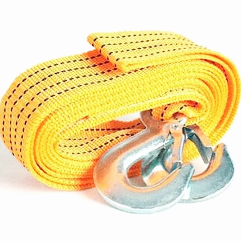 Car Towing Rope Tow Strap Nylon Alloy Steel Hook Emergency Rescue Tools Accessories For Trailer Off Road 4x4 Motorcycle