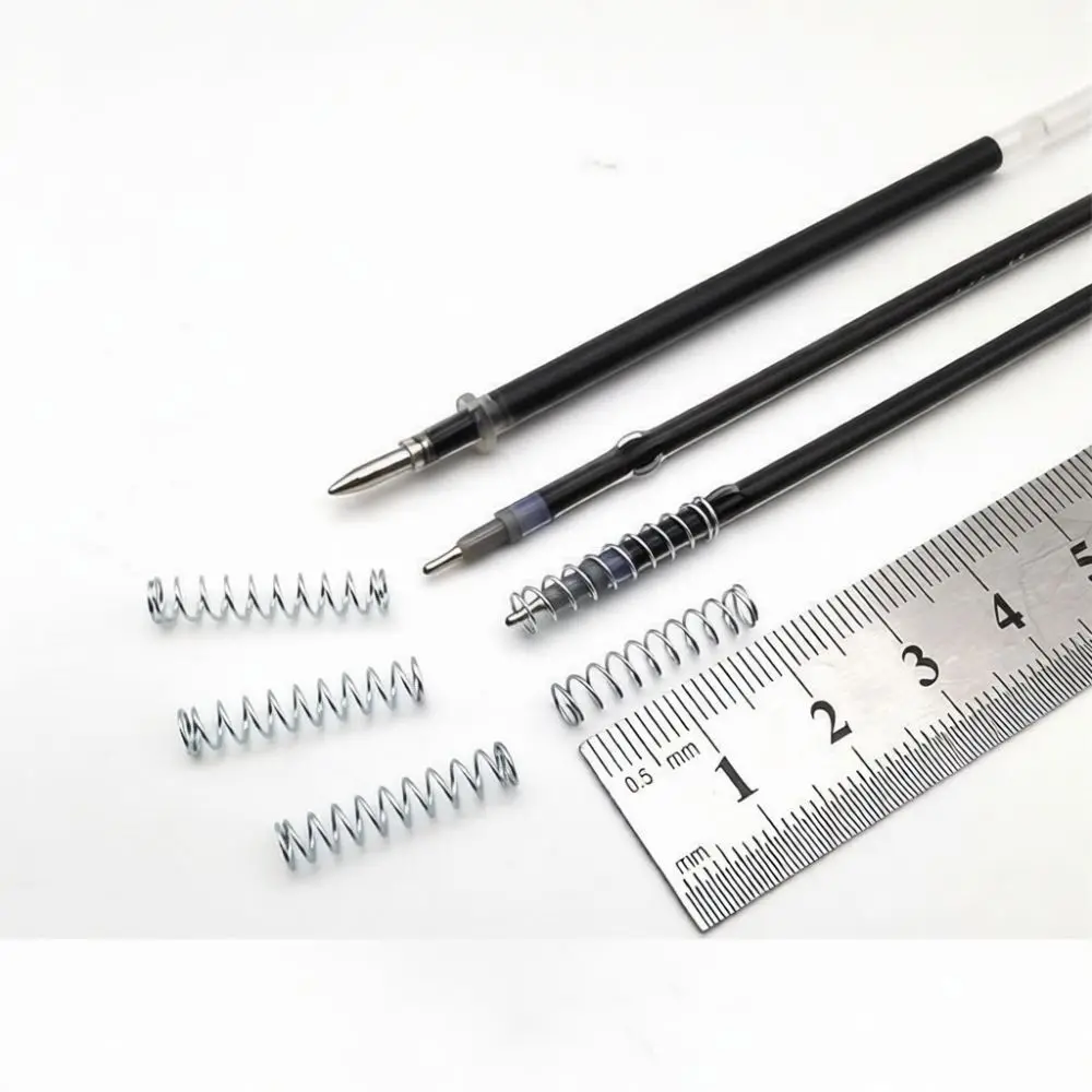 Universal Pen Replacement Springs For Gel Ballpoint Pens Automatic Mechanism Repair Tools Flexible Metal Coil Compression Spring