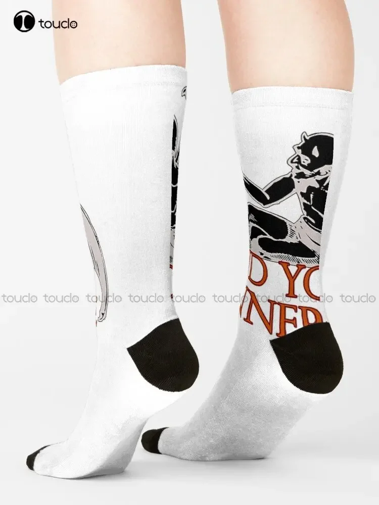 Demon Abaddon Inner Peace Horror Halloween Socks Mens Athletic Socks Christmas New Year Gift 360° Digital Printing Streetwear