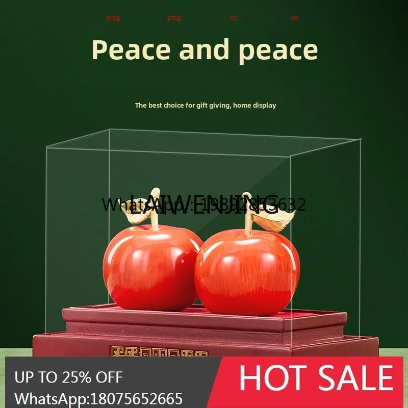 B1 Ping'an copper apple ornament living room wine cabinet desktop decoration