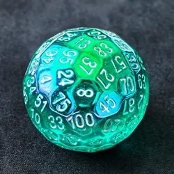 Bescon-dados deslumbrantes de 100 caras, dados de juego D100, sólidos poliédricos de 100 lados, 45MM de diámetro (1,8 pulgadas)