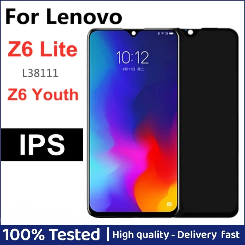 

6.3" For Lenovo Z6 Lite LCD Display with Touch Screen Digitizer Glass Panel Assembly For LENOVO Z6 LITE Z6 Youth L38111 lcd