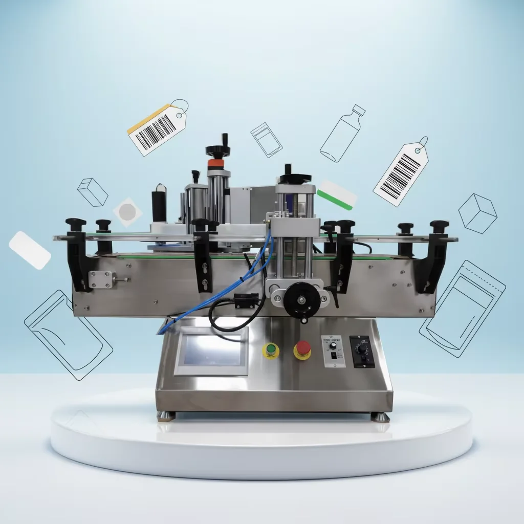 Picture 5: Automatic Labeling Machine TB300 Post Press Equipment 60 Bottles/Min 0.5mm Accuracy