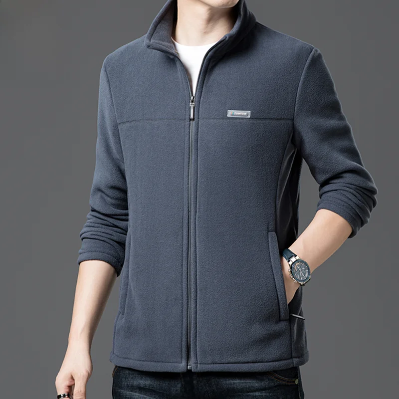 

Kangaroo 2025 Spring Autumn Men's Jaet Loose Stand Collar Fce Warmth Full Zip Sweatirt Sportswear Trendy Polyester Fiber