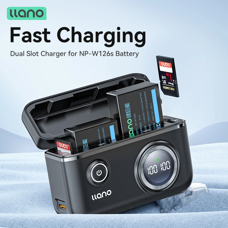 Llano CS005 FUJIFILM  NP-W126 Camera Fast Charging Box is Suitable for XT30/XS10/XT20/XE4/XT3/X100V Battery Storage