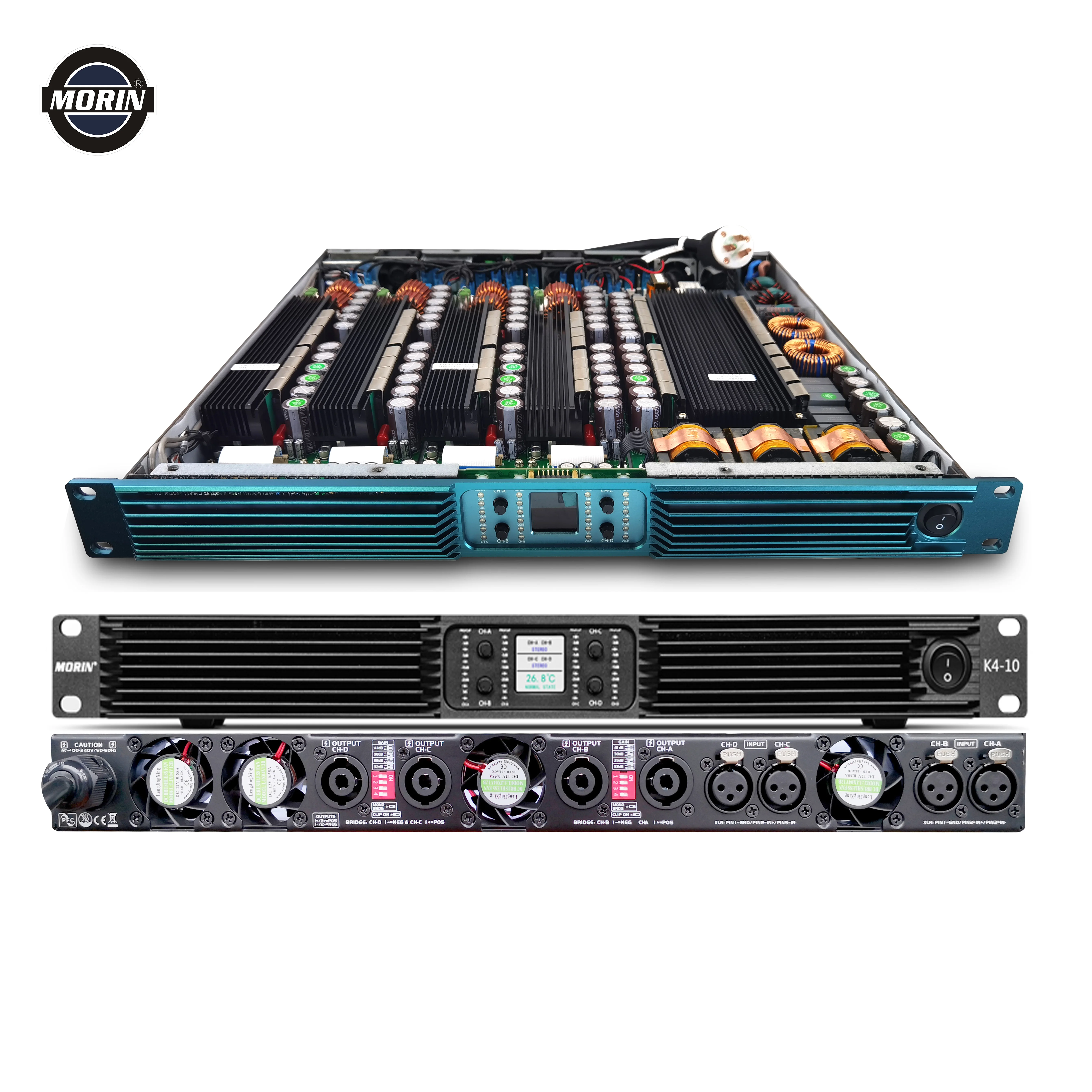 4 Channel 650W Digital Class D Amplifier for Outdoor Show Use K460