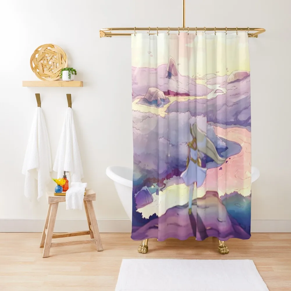 

She-Ra Looking Over Etheria Shower Curtain Bathtub Bathroom Deco Waterproof Fabric Bathroom In The Bathroom Curtain