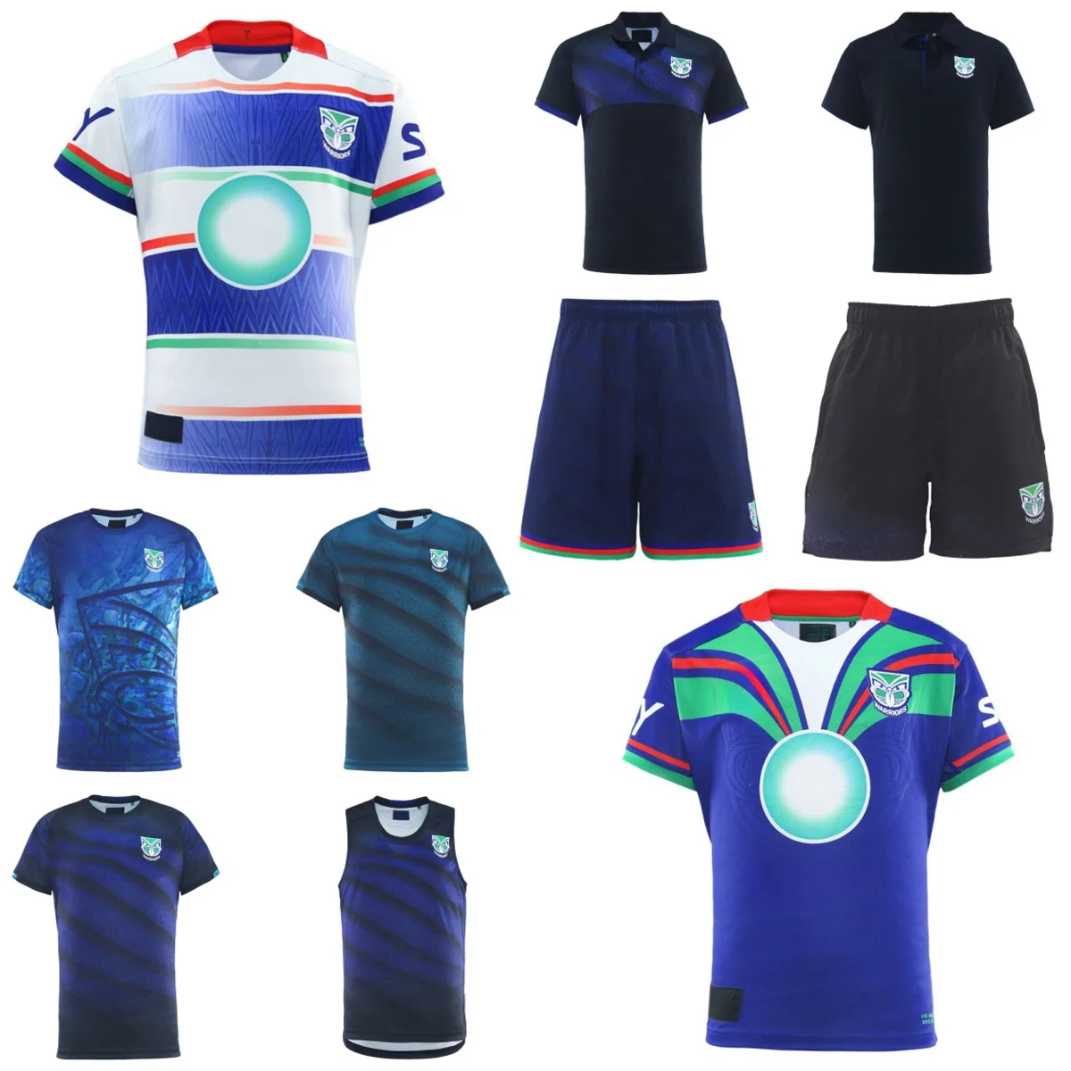 2025 Warriors Dynasty Home and Away Rugby jerseys-New Training Clothes/Vests/Shorts- High Quality Zealand Warriors 2025 jerseys