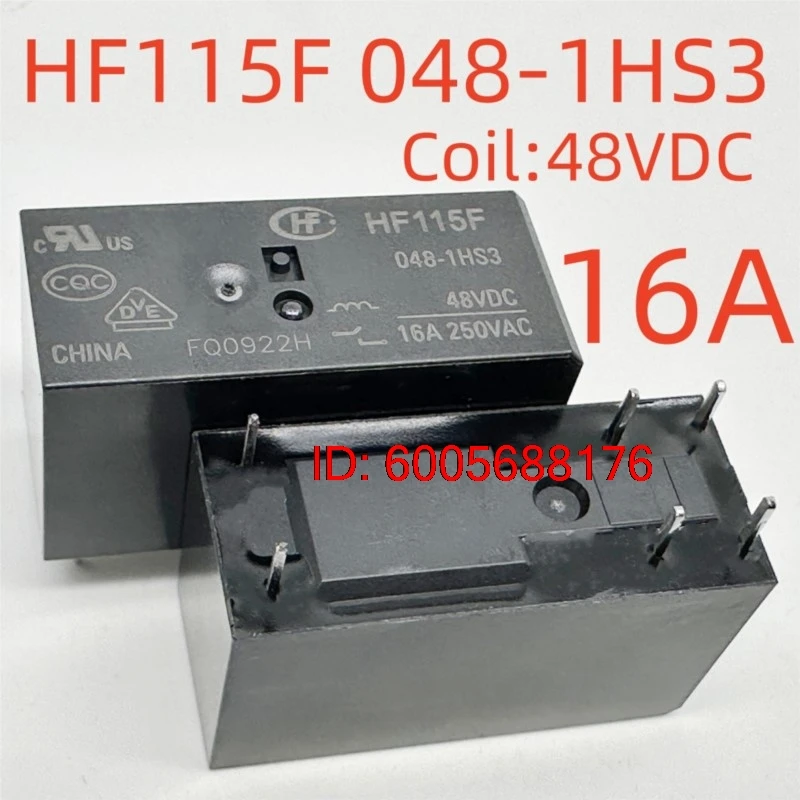 10PCS New HF115F 005/012/024/048-1H3A(610)/1HS3/1HS3AF(335)/1HS3A ; (115FA6-16A-5V/12V/24V/48VDC) Relay 6pins