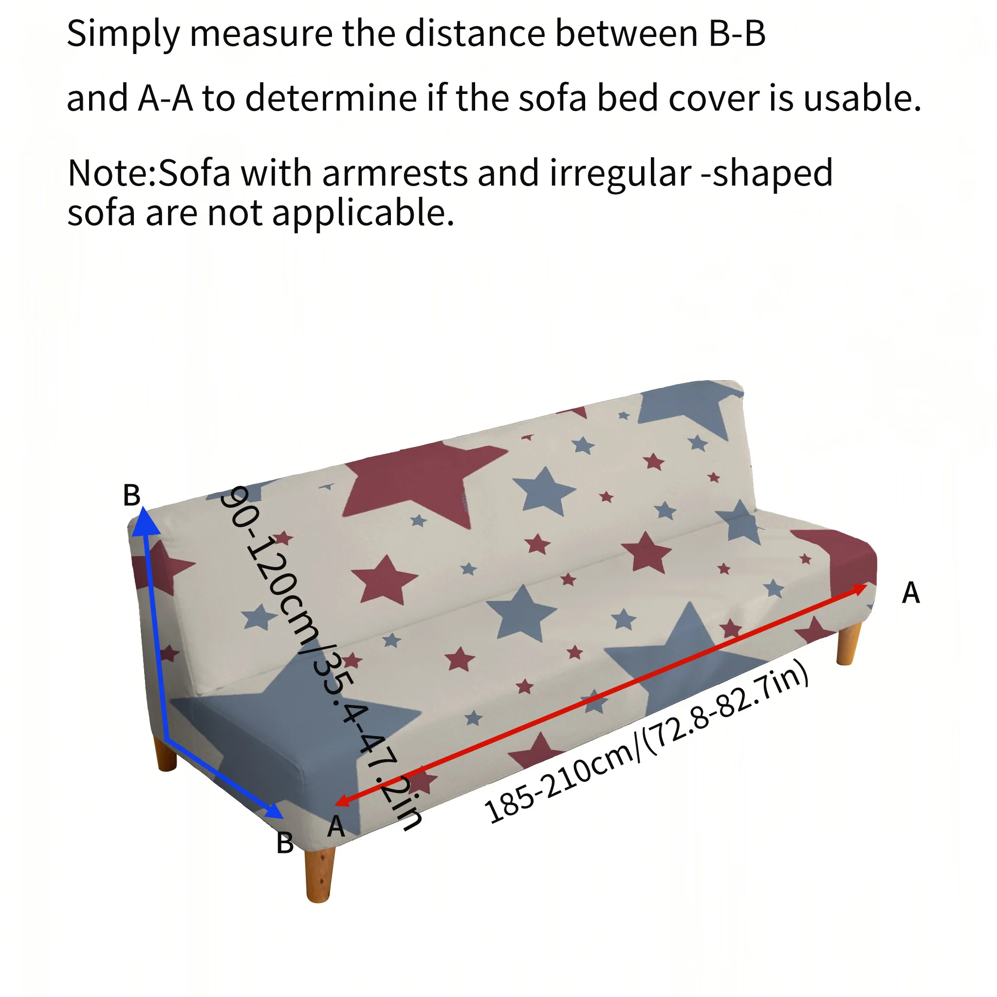 Contrasting color star sofa bedspread, elastic sleeveless sofa cover, dustproof and non-slip furniture protective cover