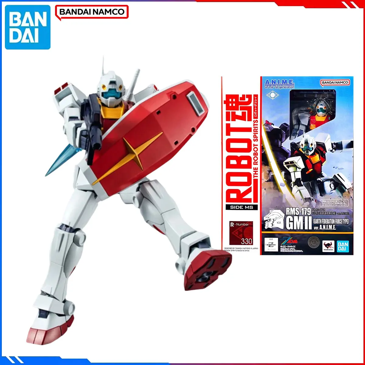 

Genuine Bandai Original Gundam Model Robot Spirits RMS-179 Anime Figures Gm II Earth Federation Force Action Model Christmas Toy