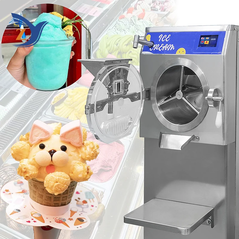 Hard Ice Cream Machine Commercial Vertical Adjustable Speed Ice Cream Machine Touch Screen High end Hard Ice Cream Machine