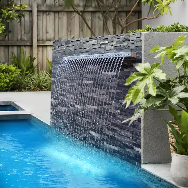 Afbeelding 4: Watercascade Watermassage Binnendecoratief Zwembad RVS Cascade Watervalfontein