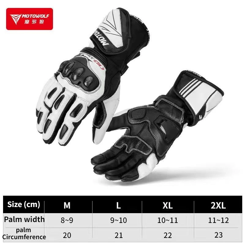 

Genuine Leather Touch Screen Motocross Gloves GM3 Men's Windproof Motorcycle Gloves Long Version Dirt Bike Motocross Racing