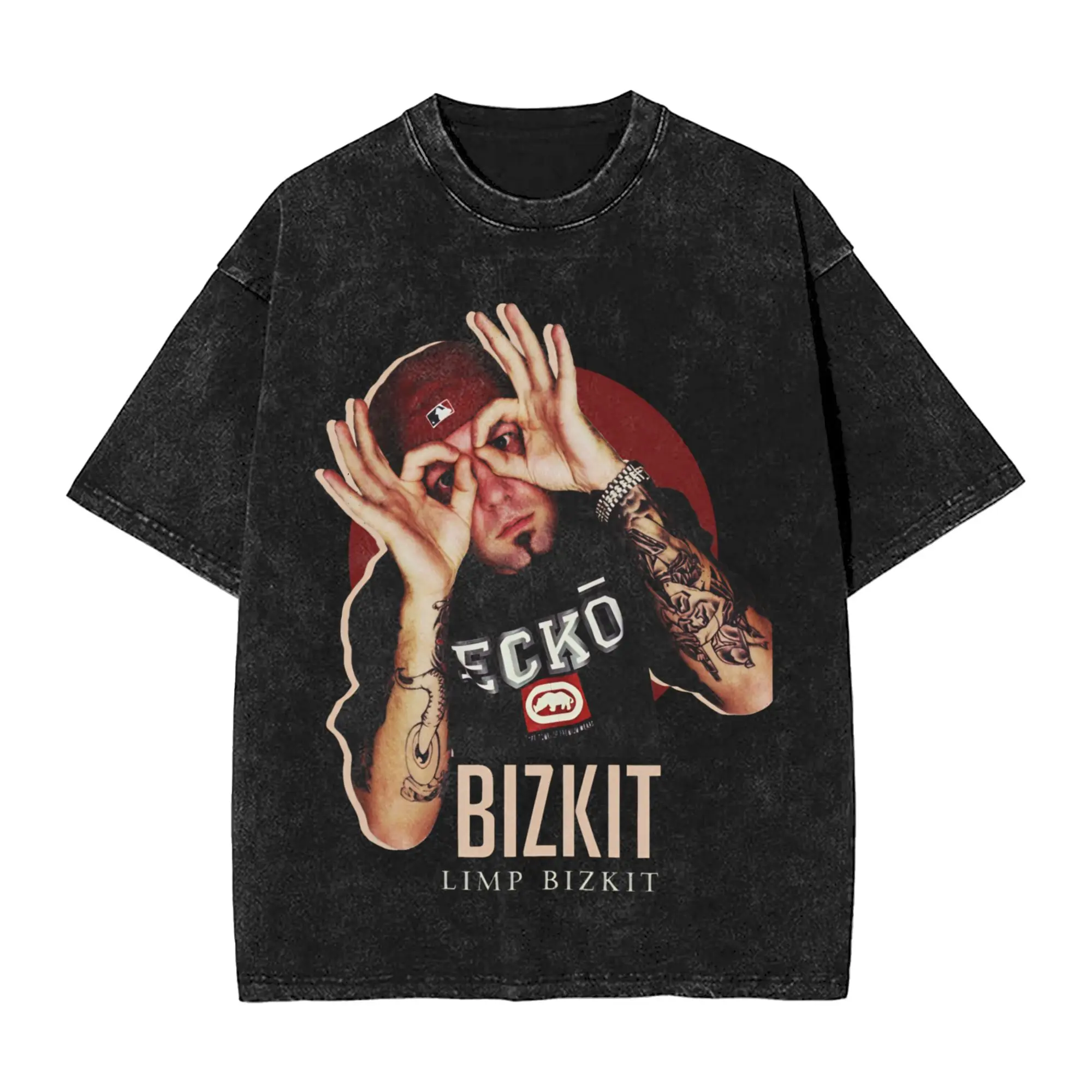 Men's Limp Bizkit  T-Shirts  Top Tees Summer Y2K Casual Short-Sleeved T-Shirt Crew Neck Hippie Pattern Tshirt Hot Sale