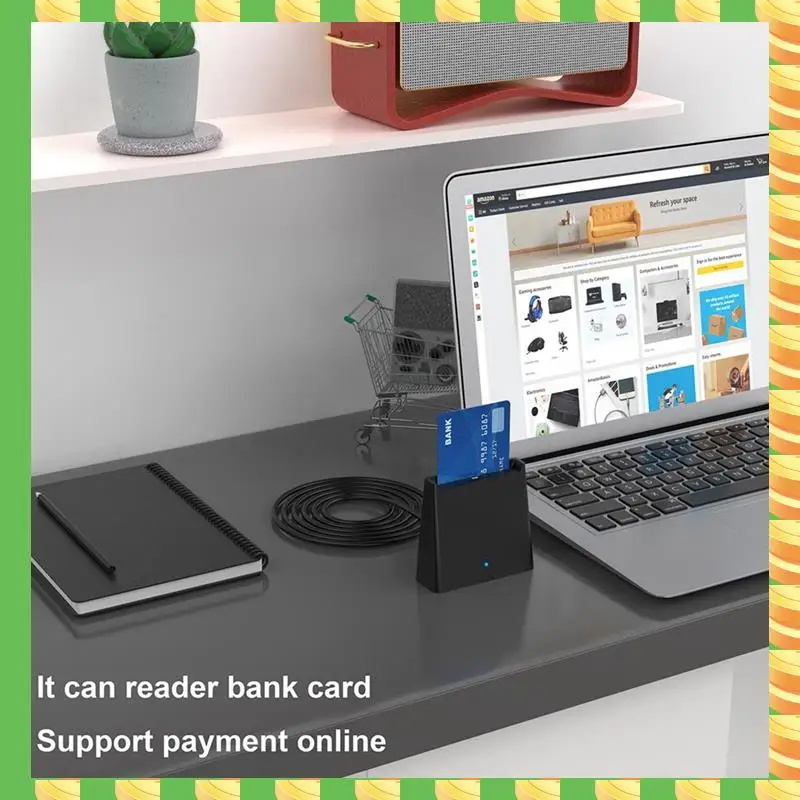 AB53 USB Smart Card Reader ISO7816 Chip For Bank Card ID Card Class A, Class B And Class C (5V, 3V And 1.8V) Smart Cards