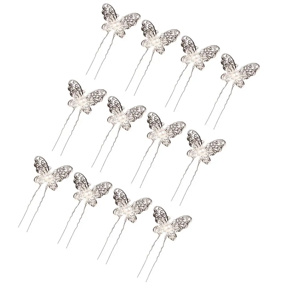 

12 PCS Wedding Hair Accessories Chopsticks Girl Hook Bridal Hairpin Bride Girls