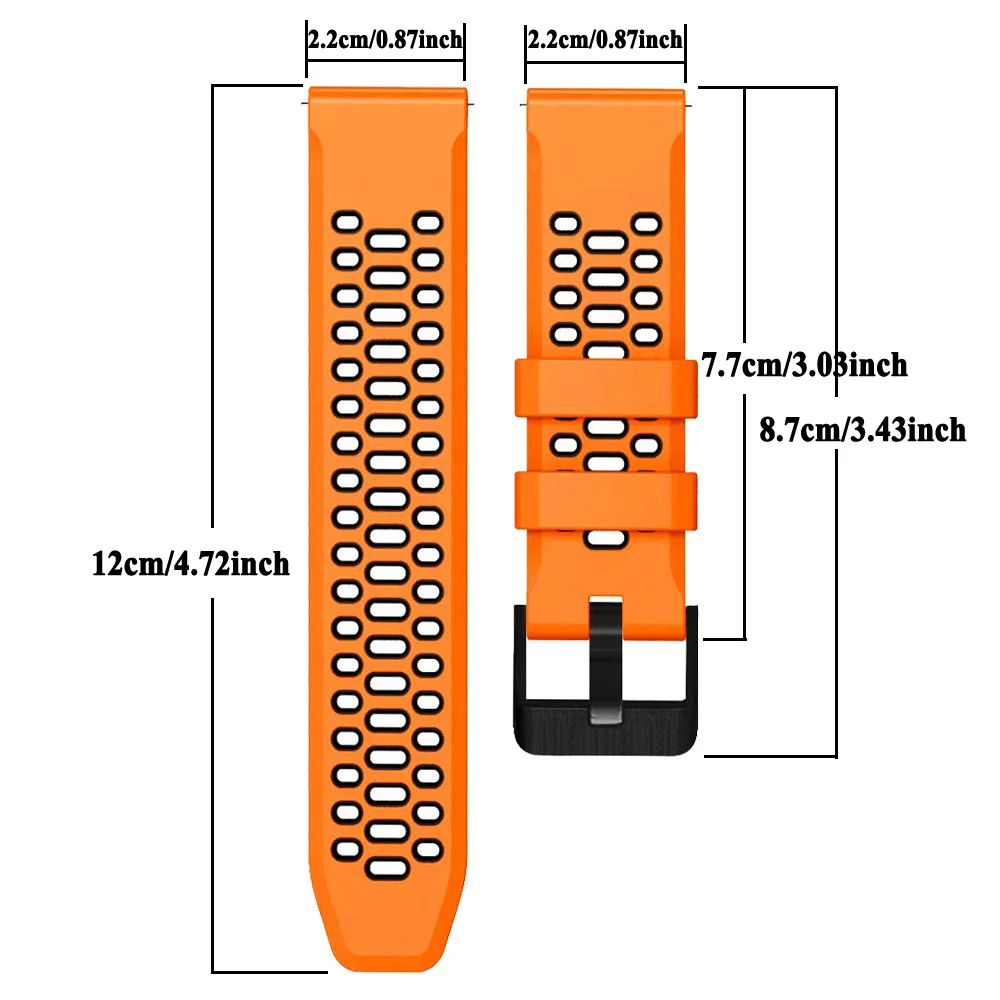 22 มม.ซิลิโคนสําหรับ Xiaomi Watch 2 Pro S3 S2 S1, Huawei GT5 GT4 GT3 GT2 Pro, amazfit GTR 4 3 2 Smartwatch Band