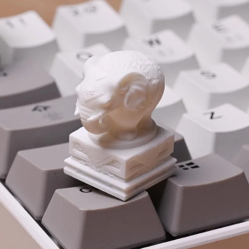 1 Piece Indian Elephant Theme Key Cap 3D Printing Resin Keycap For MX Switch Mechanical Keyboard Handmade DIY R4 1U