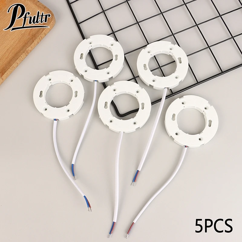 5Pcs GX53 Base Fitting For GX53 Lamps Fly Leads For LED And CFL GX53 Light Bulb Fitting Ceiling Wall Lamp Holder