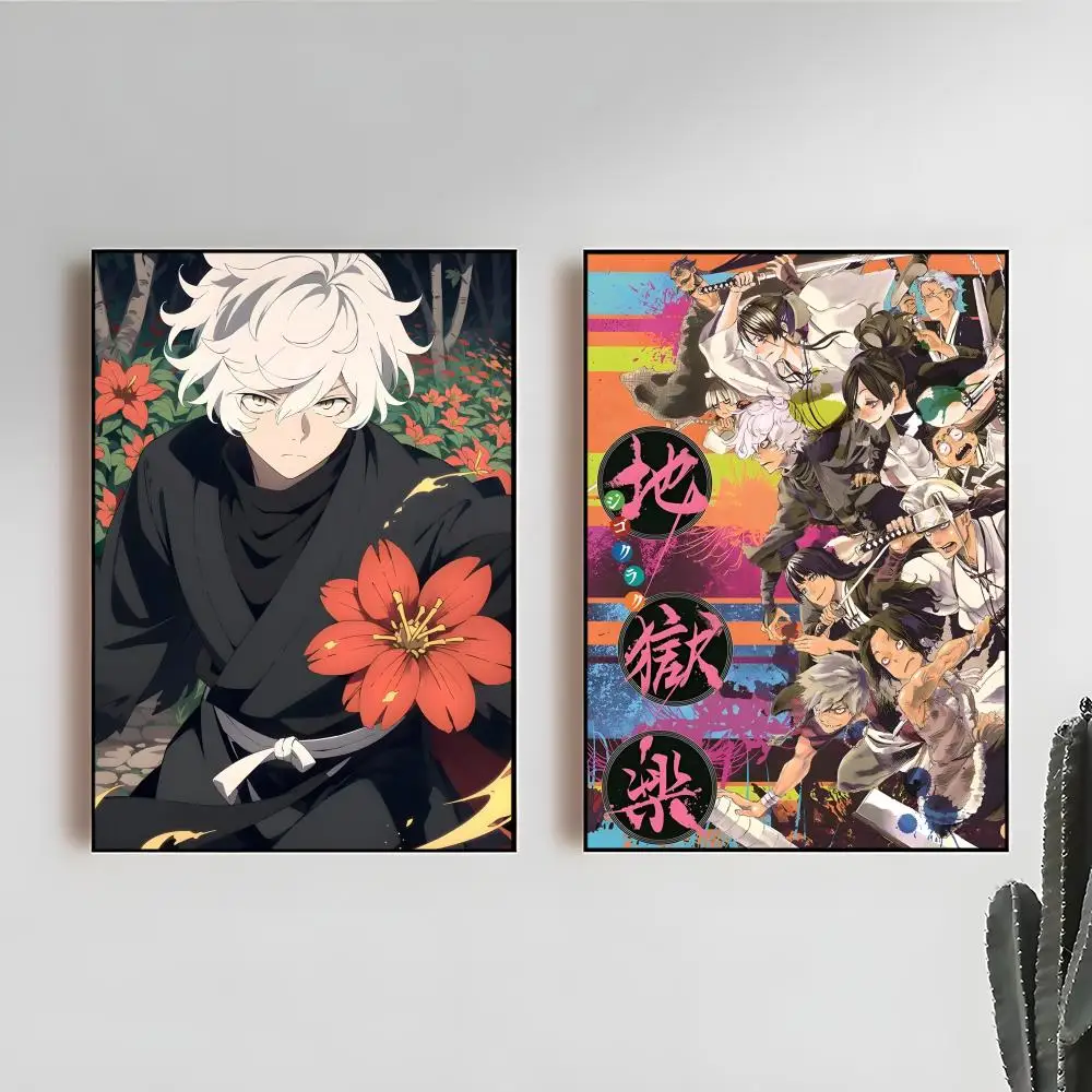 Anime Hells Paradise Poster Premium Poster For Living Space Home Bar Cafe Wall Decor & Gift