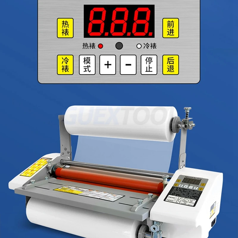 Film Laminating Machine Cold And Hot Roller Laminating  Four Roller  Fully Automatic Adjustable Speed Thermosensitive Laminating