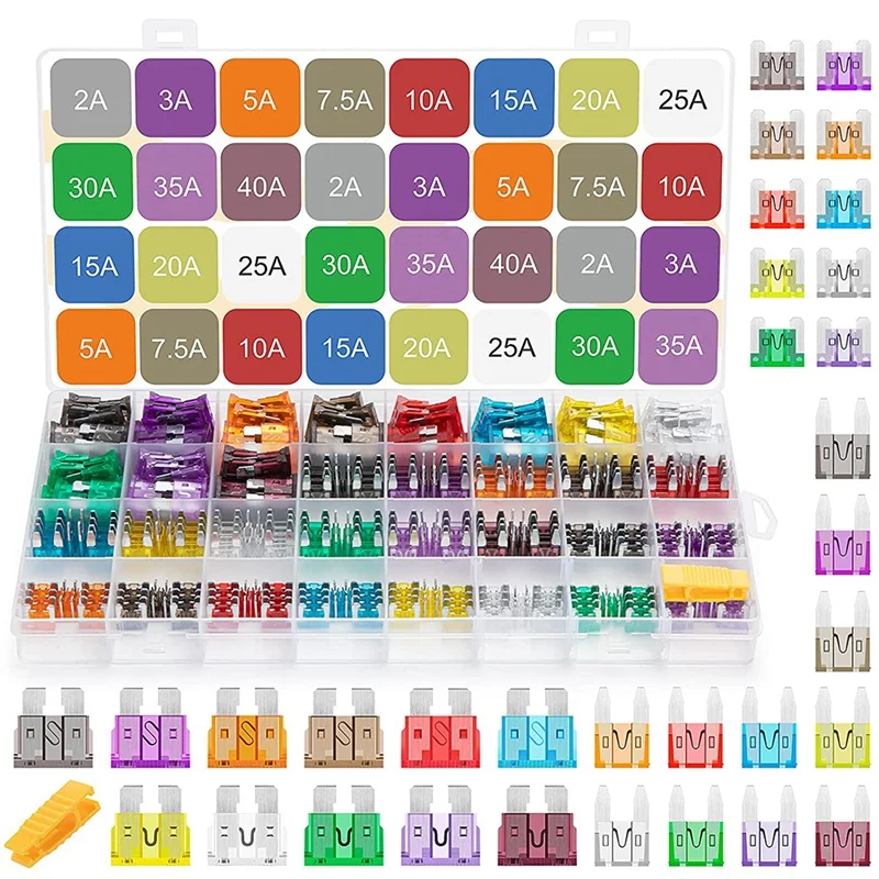 

320Pcs Car Fuses Assortment Kit Blade-Type Automotive Fuses Standard & Mini & Low Profile Replacement Fuses For Car