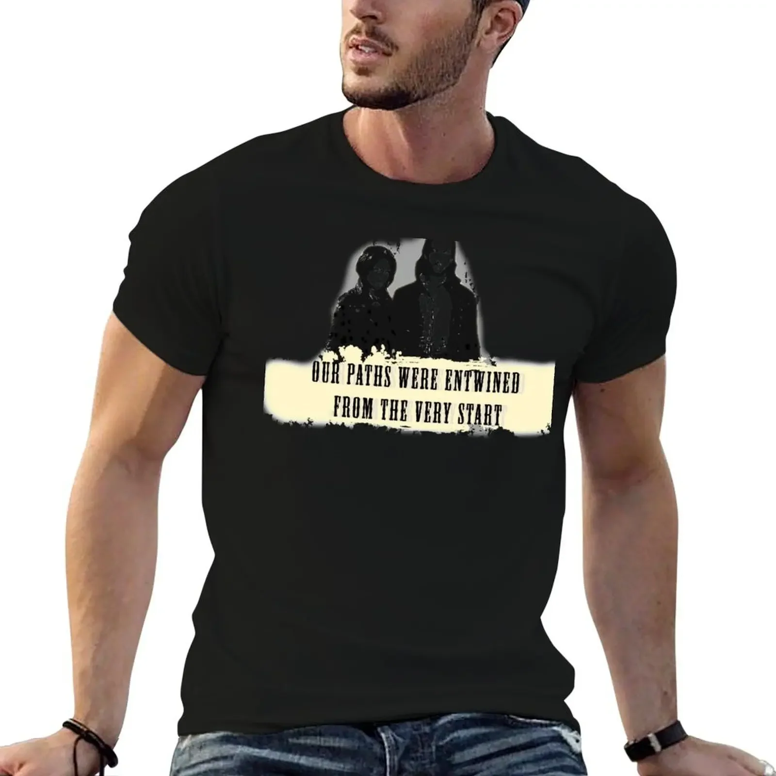 

Our paths were entwined from the very start. T-Shirt anime Anime t-shirt men t shirt