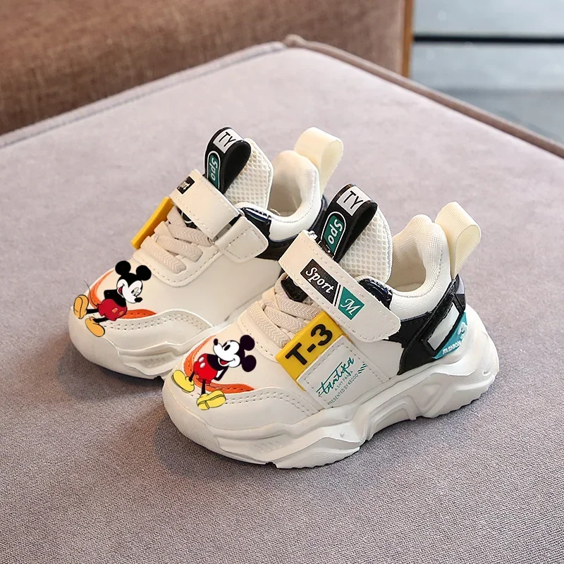 디즈니 아기 유아 신발 미키 마우스 캐주얼 신발 어린이 운동화 소녀 소년 봄 새 운동화