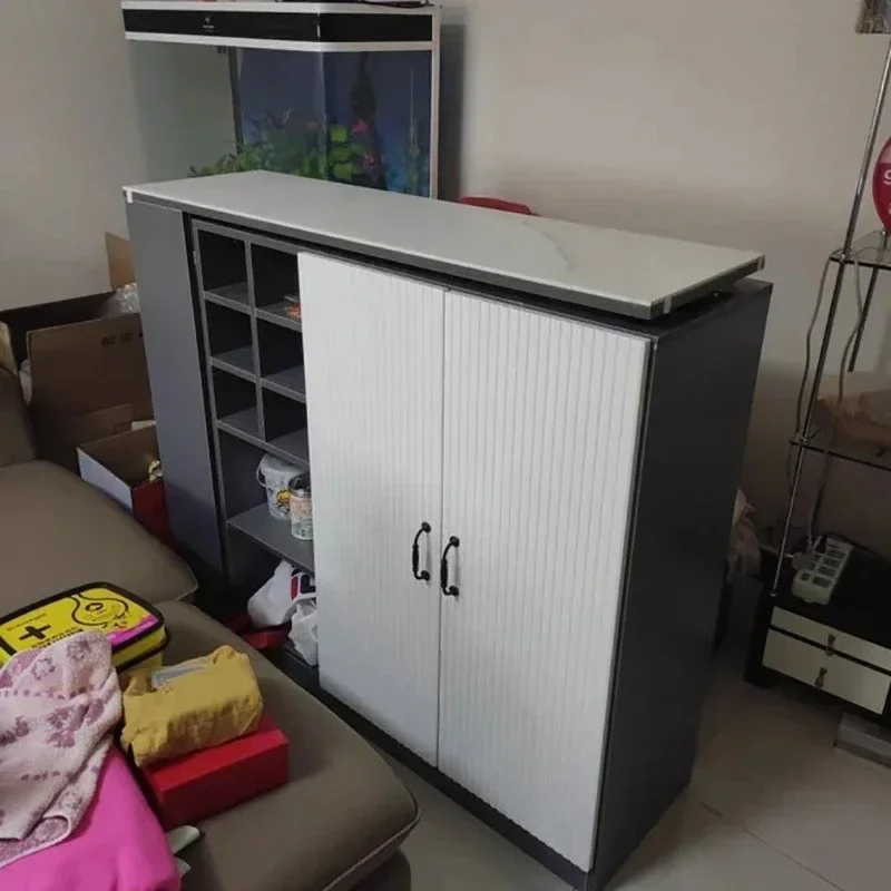 طاولات بار منزلية، طاولات مطعم دوارة بسيطة وحديثة، خزانة مشروبات فاخرة لغرفة المعيشة على الحائط، طاولات بار عالية